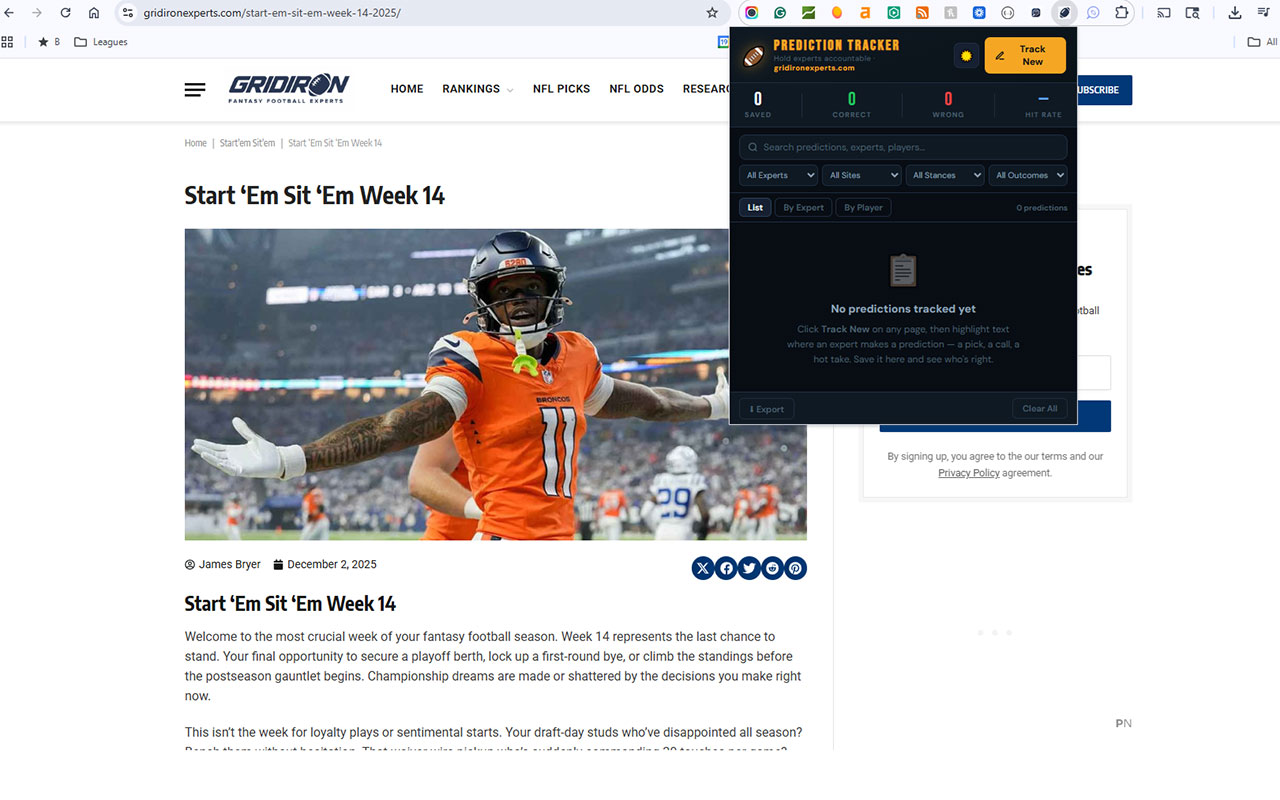 Gridiron Tracker
